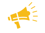 Megaphone yellow icon